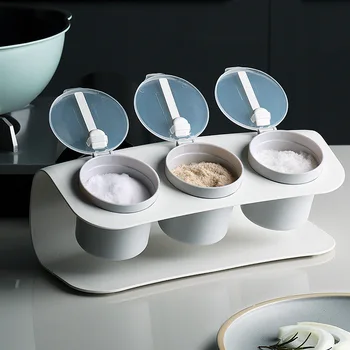 2 Spalvų Kūrybos Stiliaus Marmuro Modelis Keramikos Virtuvės Prieskonių Bako Nustatyti, Medinis Dangtis Salt Shaker Prieskonių Indelį Virtuvės Reikmenys