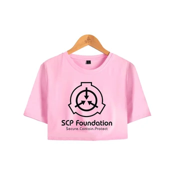 Rholycrown populiarus Moterų Susiduria bamba marškinėliai atsitiktinis rožinė SCP Foundation Vasarą Susiduria bamba T-Shirts moterų/mergaičių Tees