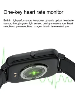 2021 Visiškai Jutiklinis Ekranas Sports Tracker Smart Watch Širdies Ritmo Monitorius 