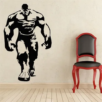 Nemokamas pristatymas Meno Hulk Sienos Lipdukas Superhero Lipdukas namų puošybai, Bet Kambaryje Vandeniui nuimamas sienų lipdukai