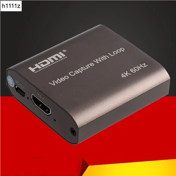4K 60hz Loop Out HDMI Užfiksuoti Kortelės, Garso ir Vaizdo Įrašymo Plokštė Live Transliacijos USB 1080p 60fps Grabber PC PS4 Žaidimas DVD vaizdo Kamera