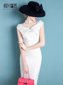 Aukštos Klasės Prancūzų Retro Stiliaus Deivė Suknelė Slim Nauja Suknelė 