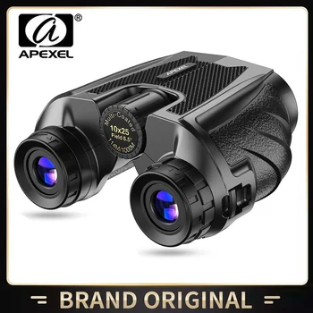 APEXEL 10X25 HD Žiūronai BAK4 Prizmė, Nešiojamų Zoom Optika Teleskopas Mažai Šviesos Naktinio Matymo Lauko Medžioklės Stovyklavimas Turizmas