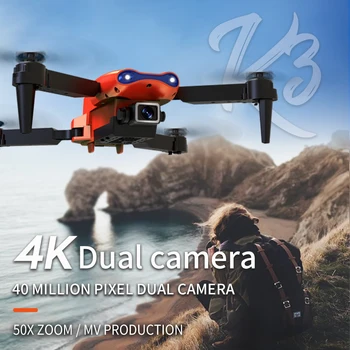 2021 XYRC NAUJĄ K3 Mini Drone 4k HD Plataus Kampo Dual Camera WIFI Fpv Oro Slėgio Aukščio Laikyti Sulankstomas Quadcopter RC Dron Dovanos
