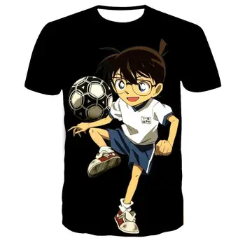 Animacinių filmų Detective Conan 3d spausdinimo moterų ir vyrų t-shirt minkštos medžiagos marškinėliai atsitiktinis palaidų t-shirt sporto vyriški gatvės drabužiai