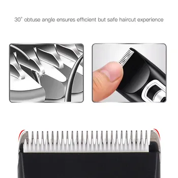 LCD Professional Plaukų Clipper Vyrų Kirpykla Barzda Žoliapjovės Keraminiai Ašmenys Įkrovimo 3Speeds Plaukų Pjovimo Staklės Suaugusiųjų Vaikas Kirpimas