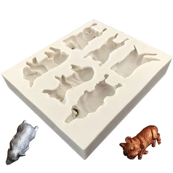 Mielas Šunims Formos 3D Minkštas Pyragas Silikono Pelėsių Polimero Molis Formų Šokolado Pyragai, bandelės, Saldainiai Priėmimo Apdailos Įrankiai