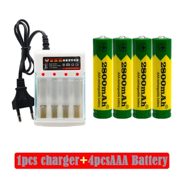 2020 AAA Baterijos Šarminės 2800 MAH 1,5 V AAA tipo įkraunama baterija, Baterijos Nuotolinio Valdymo Žaislas Baterija Lemputė Akumuliatoriaus+kroviklis