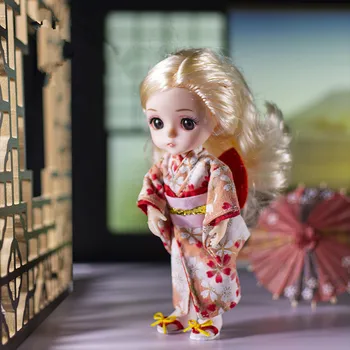 Naujas Kinų Stiliaus 16cm Princesė ubierz BJD Doll 13 Jungtinio Kilnojamojo 1/12 Mados Mergaitė puošniai Apsirengti Žaislų Rinkinys Vaikams 