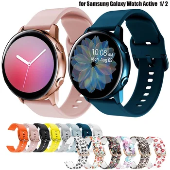 Silikono Originalus juosta 20mm Dirželis Samsung Galaxy Žiūrėti Aktyvios 2 40/44mm / 3 41mm smartwatch apyrankės Už 