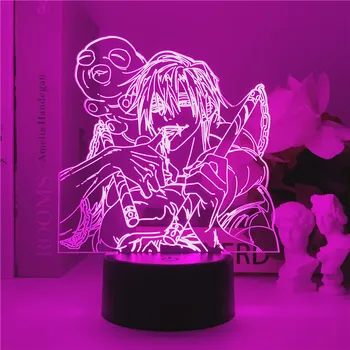 Džiudžiutsu Kaisen 3D LED Nakties Šviesos Manga Fushiguro Touji Gerbėjai Vaikų Kūrybos Dovanos, Stalo, Stalo Lempos, Blykstės Režimą Mados Spalvos