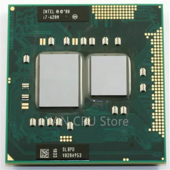 Notebook Intel Core i7-620M i7 620M SLBTQ SLBPD 2.6 GHz, Dual-Core, Quad-Sriegis CPU Procesorius 4W 35W Lizdas G1 / rPGA988A