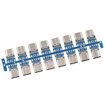 10vnt USB 3.1 C Tipo Jungtis 24 Pins Vyrų/Moterų Lizdas Lizdas Adapteris, Lydmetalio Vielos ir Kabelinė 24 Pins Paramos PCB Lenta
