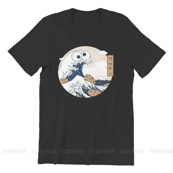 Vyrai Ukiyo-e Japonų Meno Woodblock Spaudinių Hokusai Mados T-Shirt Cookiegana Banga Atsitiktinis Streetwear