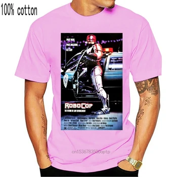 Retro Filmo Plakatas Įkvėpė Robocop Atspausdinta Marškinėliai Atsitiktinis marškinėliai Vyrų trumpomis Rankovėmis Modelis