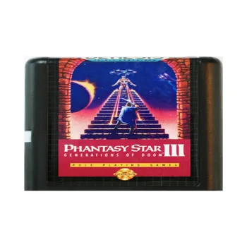 Phantasy Star 3 16 bitų MD Žaidimo Kortelės Sega Mega Drive, SEGA Genesis