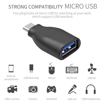 USB 3.1 C Tipo OTG Adapteris, USB C Male į USB 3.0 Tipo Moterų Adapteris Keitiklis Nešiojamas Telefoną, Planšetinį