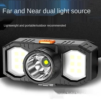 LED Super bright priekinis žibintas Įkraunamas Stiprios Šviesos Kalnakasiams Lempos Galva-sumontuoti Didelio galingumo Ultra-long Ličio veikiant Budėjimo režimu, Xenon Lempos