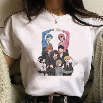 Harajuku Yarichin Kalė Klubas Anime T-shirt Moterims, Juokinga Marškinėlius Mielas Streetwear T Shirt Grafikos Tees Moterų Animacinių filmų Japonija marškinėlius