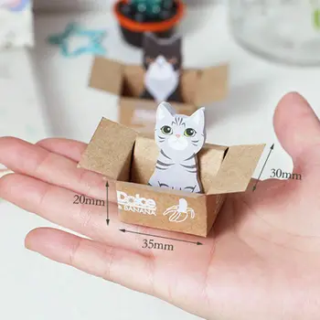 Naujas Mielas 3D Katė Lipdukas Sticky Notes Žymą Šaligatvio Pad Memo Mokyklos Stacionarių