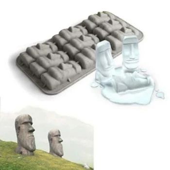Velykų Sala, Akmens Statulos Moai Ledo Dėklas Ledo Kubeliai 