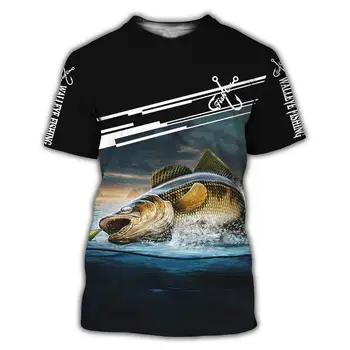 2021 Vasaros Vyrų Mados Žuvų Modelis Ocean Wind T-shirt 3D Spausdinimo Prarasti Didelio Dydžio Kvėpuojantis Populiarus, O-kaklo marškinėliai