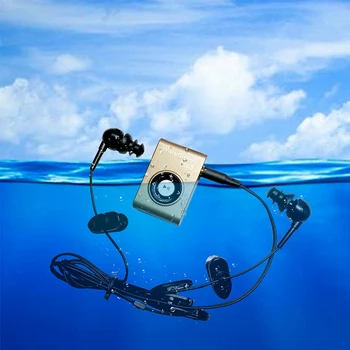Mini Vandeniui Plaukimo MP3 Grotuvas Sporto Veikia Jodinėjimas Žirgais MP3 Sereo Walkman Muzikos MP3 Grotuvas Su FM Radijo Hi-Fi Įrašą