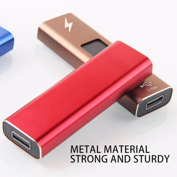 USB Žiebtuvėlis Plonos Plazmos Lanku Lengvesni Vėjo Įkrovimo Cigarečių Degiklio Vyrų Cigarečių Priedai