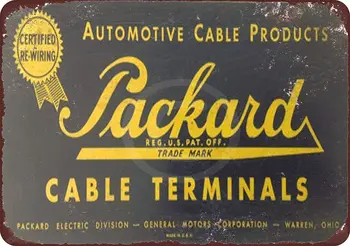 Packard Kabelis, Gnybtai Retro Metalo Skardos Pasirašyti Apnašas Plakato Menas, Sienų Dekoras Shabby Chic Dovana