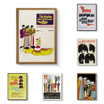 Estetinės Klasikinis The Beatle Alboms Senovinių Plakatų ir Spausdina Sienų Paveikslai Tapyba Namų Dekoro Namų Kambarį Apdaila