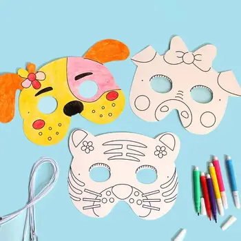 Helovinas Tuščią Kaukė Gyvūnų Animacinių Filmų Vaikams Dažymas Dažymo Darželio Popieriaus Grafiti Rankų Darbo 