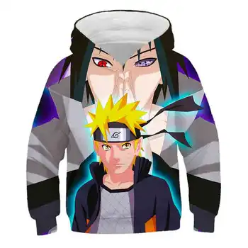 Japonijos Berniukas Anime Naruto - Hoodie kakashi Akatsuki Grafinis Palaidinės Sasuke Streetwear Itachi Animacinių filmų Mados Unisex Vyrų Viršūnės