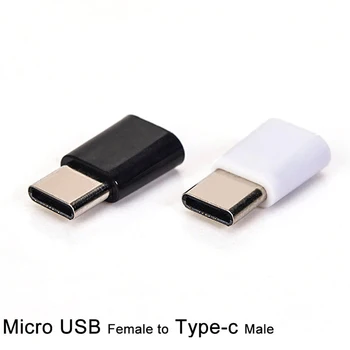 1pc Micro USB Moterų Tipas-c USB-C, Vyrų Adapteris Keitiklis Įkrovimo Jungtis Mobiliojo Telefono Adapteriai