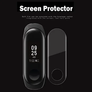 2vnt Skirti Xiaomi Mi Band 3 4 Screen Protector Filmas Xiaomi Mi Band 3 4 NFC Smart Apyrankės Aksesuarai viso Ekrano Plėvelė