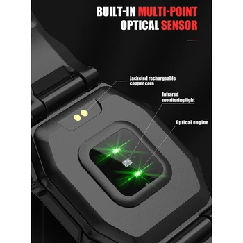 1.7 colių atsparus Vandeniui Sporto Smart Watch Vyrų Fitneso Apyrankė Tvirtas Lauko Smartwatch Išmaniųjų Telefonų Plaukti, nardymo laikrodžiai