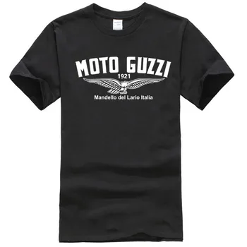 Unisex Baikerių Motociklo, Moto Guzzi Sparnus Retro Premium T-Shirt