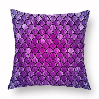 Undinė Geometrinis Violetinė Užvalkalas Dekoratyvinių Pagalvėlių, Sofa - 