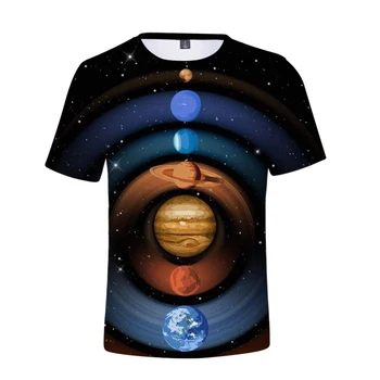Vyrų Planetos 3d Cool Marškinėliai Vasaros Camisa Vyrų/Moterų Marškinėliai Atsitiktinis Trumpas Rankovės Anime Marškinėlius Japonijos Vasaros T-Shirt Marškinėliai, Topai