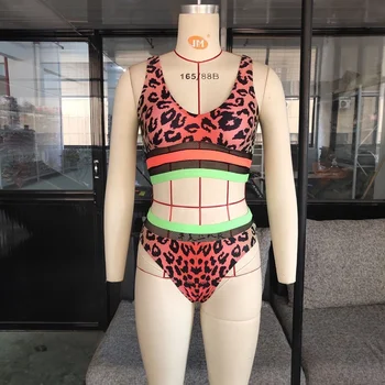 Mados Leopard Bikini Moterims 2021Swimsuit Kratinys Biquini Matyti Per maudymosi Kostiumėliai Moterims, Maudymosi Kostiumą, Push Up Bikinis Nustatyti Paplūdimio