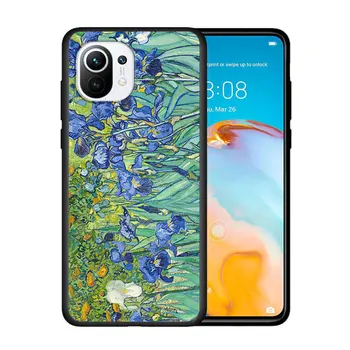 Van Gogh Aliejaus Tapybai už Xiaomi Mi 11 10T 10 Pastaba Ultra 5G 9 9T SE 8 A3 A2 A1 6X Pro Žaisti žaidimą F1 Lite 5G Juoda Telefono dėklas
