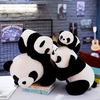 Mielas Panda Pliušiniai Žaislai Ryškus Juokinga Panda su Pliušas Žaislai, Minkšti Animacinių filmų Gyvūnų Juoda ir Balta Įdaryti Pakabukas Lėlės Vaikams Dovanos
