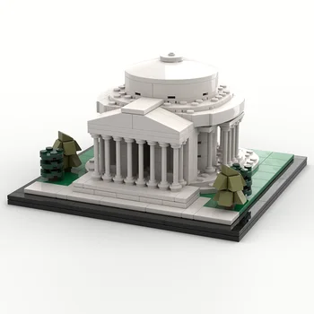 Buildmoc Miestą Dome Pastatų Jefferson Memorialby Pastato Bendrosios Statinio Papuošalai Miniatiūrinės Architektūros Modelis, Vaikų Žaislai