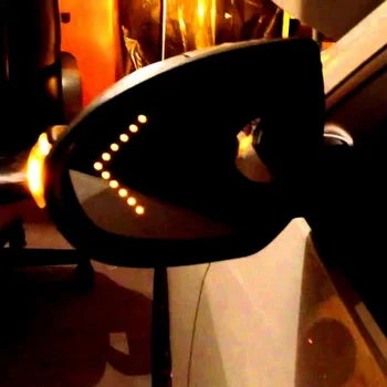 1pc Universalus Tinka Ultra Plonas Eilės Mirksi 33-SMD Auto LED Šoninis Veidrodis LED Posūkio Signalo Rodyklių, Gintaro Geltonos Šviesos Stiprintuvas