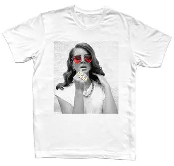 Lana Del Ray Foto Vyrų White Rock Marškinėliai Atsitiktinis Marškinėliai Vyrų trumpomis Rankovėmis Modelis Komiškas Marškinėliai VYRIŠKI