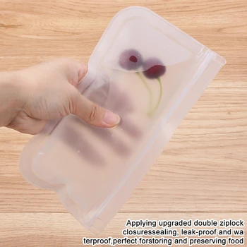 10vnt/set Silikono Maisto Daugkartinio naudojimo Maišelis Šviežių saugojimo Krepšys Vaisių ir Daržovių Sandarų Maišelį nepralaidžiose Maisto produktų Laikymo Ziplock Krepšys