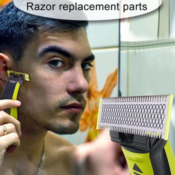Vyrų rankinio barzdos skustuvo galvutės pakeitimas ašmenys barzda žoliapjovės skustuvo ašmenimis, atsarginės dalys, Philips OneBlade razor atsarginės dalys