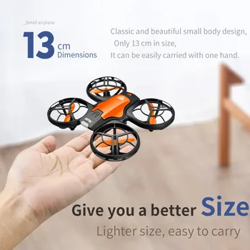 V8 Mini Drone 4K 1080P HD Kamera, WiFi Fpv Oro Slėgio Aukščio Laikyti Juoda Quadcopter RC Drone Žaislas