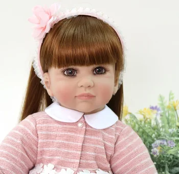 60cm Silikono Vinilo Reborn Baby Lėlės, Žaislai Mergaitė Princesė Bamblys Kūdikiams Patinka Gyvas Bebe Bonecas Mielas Kalėdų Dovana Gimtadienio