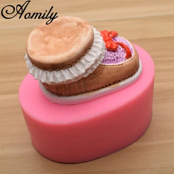 Aomily 3D Kūdikių Bateliai Silikono Formos Šokoladas Minkštas Pyragas Pelėsių Lankas Nėrinių Torto Formos Amatai 