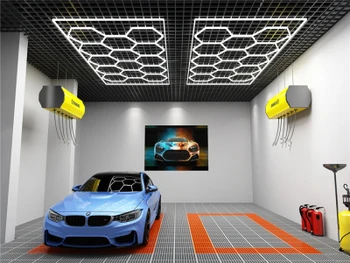 Aukštos CRI IP54 Automobilių Dirbtuvėse Auto Kontrolės Dangos, kuriame Išsamiai LED Darbinis Šviesos Lempos Garažas